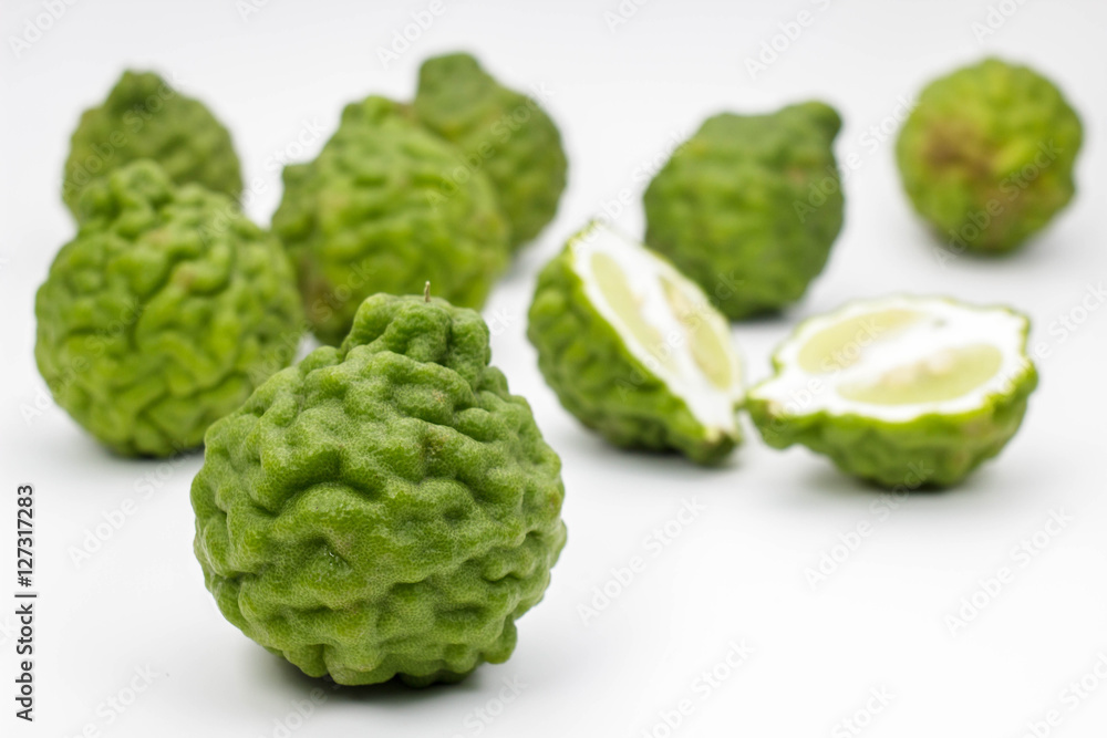 Obraz premium Bergamot fruit on white background.
