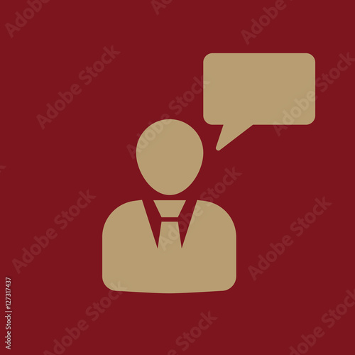 The message icon. Talking and communication, message, speak, speaking people symbol. UI. Web. Logo. Sign. Flat design. App.