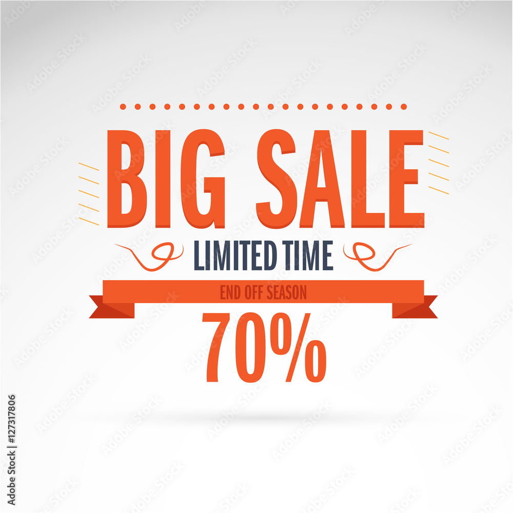 Big Sale banner. Vector illustration. special offer. 70% off. Vector illustration.Theme color. Big Sale banner. Vector illustration. special offer. 70% off. Vector illustration.Theme color.