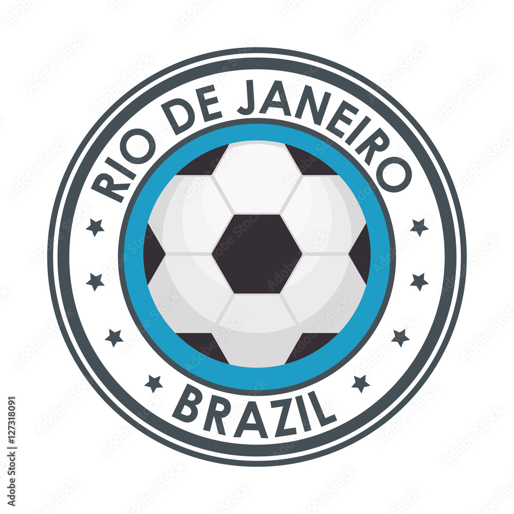 rio de janeiro brazil football emblem vector illustration eps 10 rio de janeiro brazil football emblem vector illustration eps 10