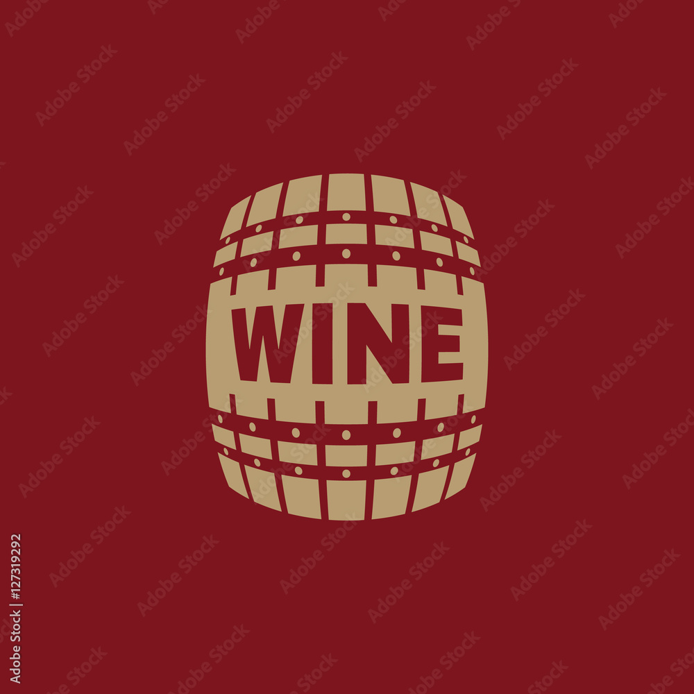 The wine icon. Cask and keg, alcohol, wine symbol. UI. Web. Logo. Sign. Flat design. App. Stock The wine icon. Cask and keg, alcohol, wine symbol. UI. Web. Logo. Sign. Flat design. App. Stock