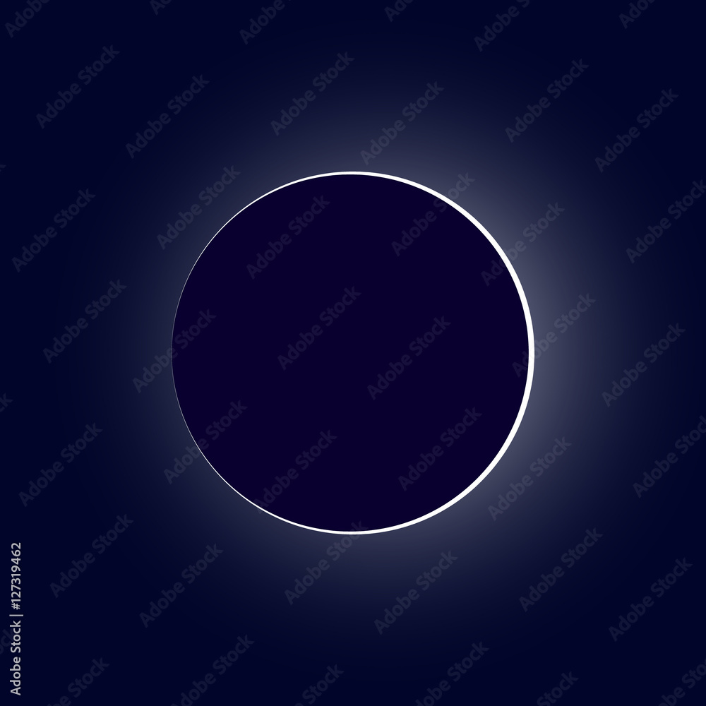 солнечное затмение, векторная иллюстрация