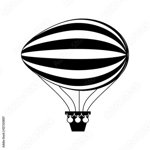 balloon air zeppelin isolated icon vector illustration design