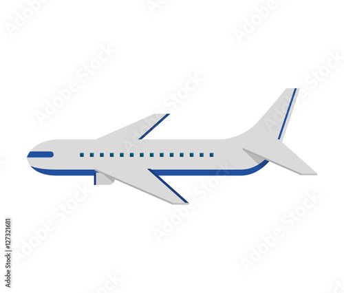 airplane flying isolated icon vector illustration design