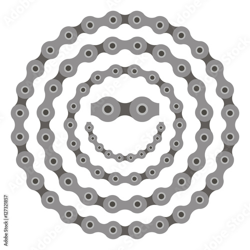 bicycle smile sun chain part vector illustration on white background