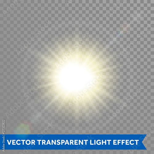 Star light outburst with lens flare effect