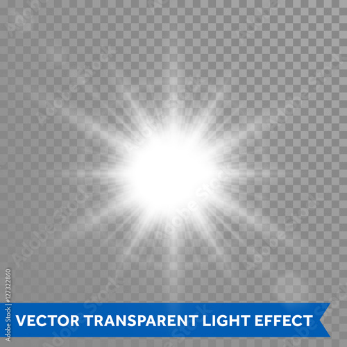 Sun light shining with vector lens flare effect
