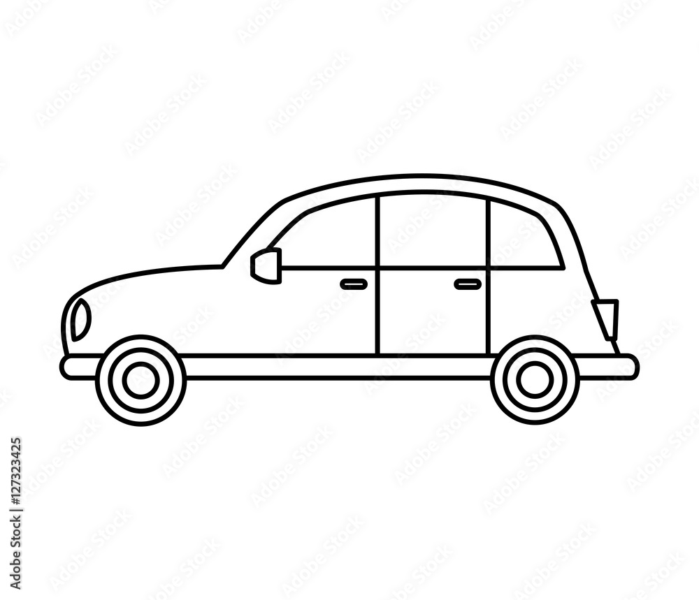 Fototapeta premium car auto vehicle isolated icon vector illustration design