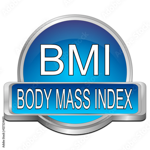 BMI - Body Mass Index Button - 3D illustration