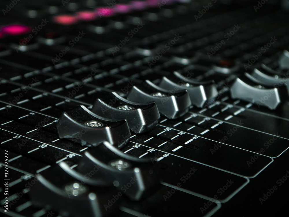 Mixing Console at a recording studio Mixing Console at a recording studio