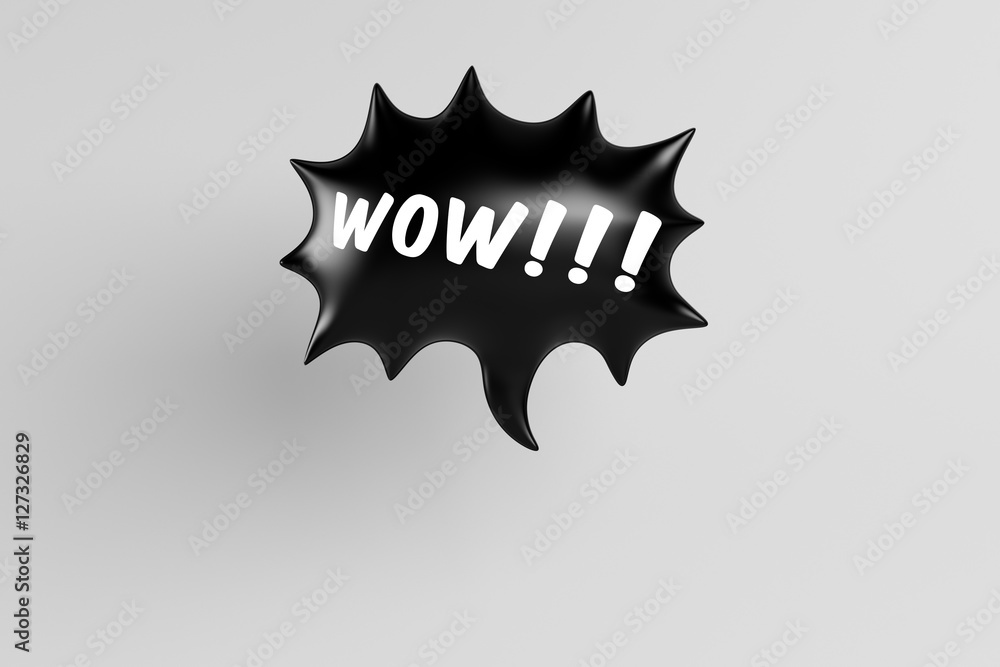 3D illustration of black speech bubble 3D illustration of black speech bubble
