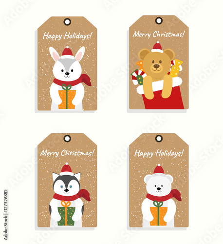 Set of ready-to-use gift tags