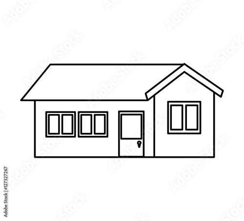 exterior house isolated icon vector illustration design