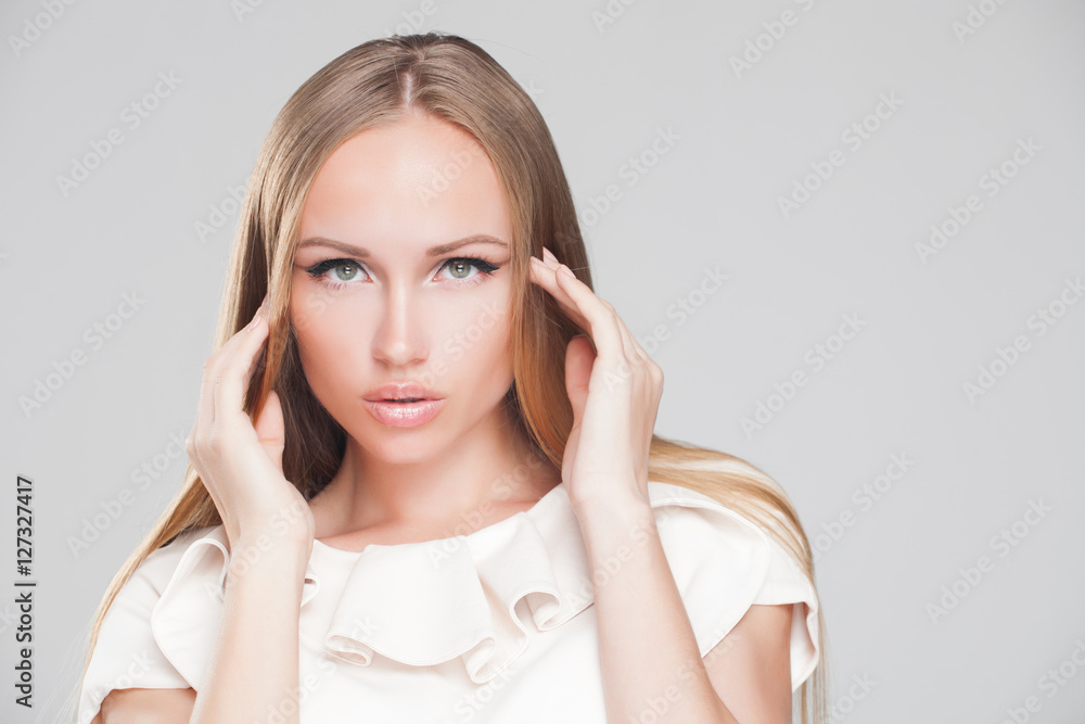 Beautiful hair, portrait of an young girl Beautiful hair, portrait of an young girl