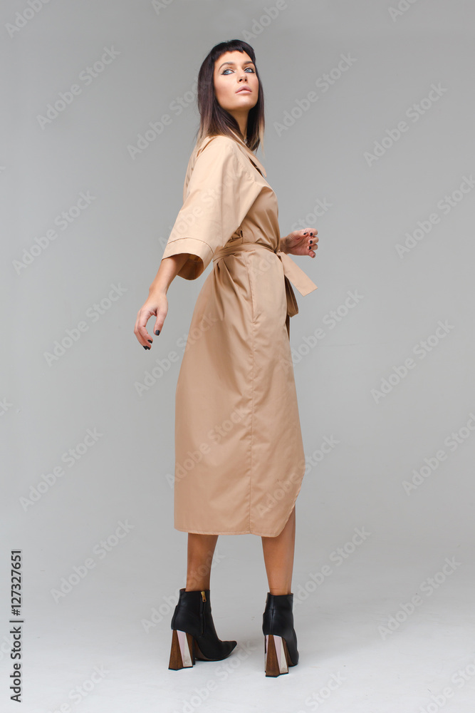 Posing model in a cloak Posing model in a cloak