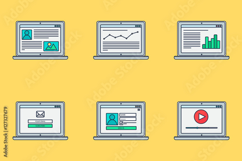 Adaptive Web Template Form On Notebook