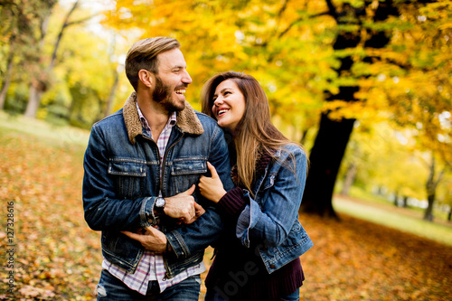 Loving couple in the autumn...