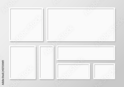 Vector blank white frame