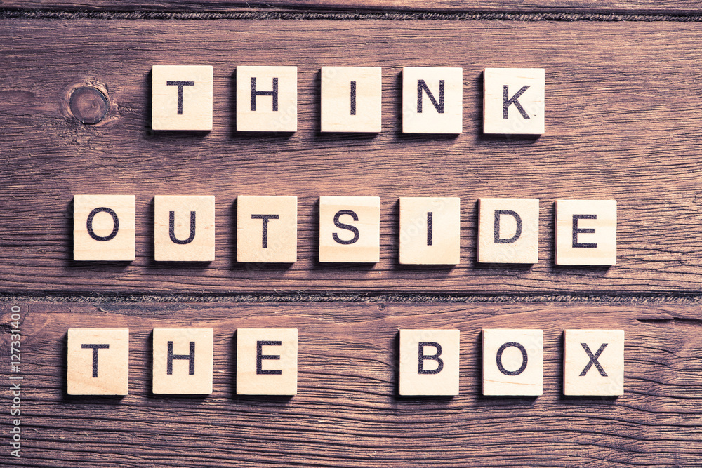 Thinking outside the box concept Thinking outside the box concept
