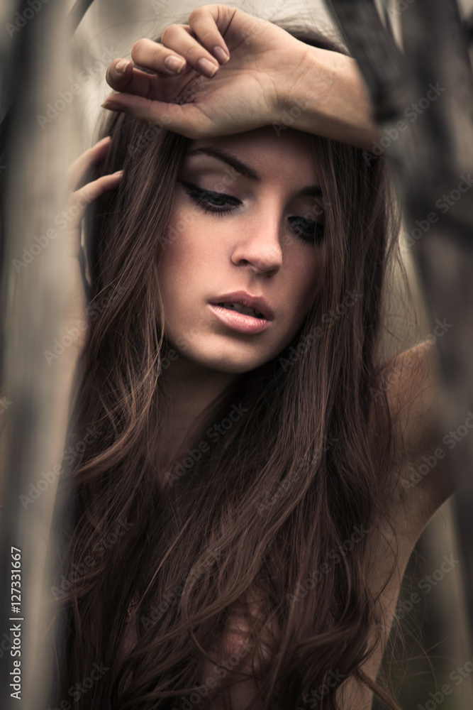 Dark mysterious artistic portrat Dark mysterious artistic portrat