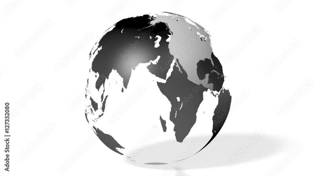 3D animation/ 3D rendering - Earth with all continents (Europe, Asia,  Africa, South America, North America, Australia). Stock Video | Adobe Stock