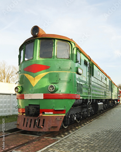 Electric locomotive in Brest. Belarus