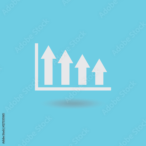 Statistics Icon vector isolated on white background. Graph symbol for your design, logo, application, presentation, UI 