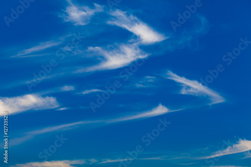 blue sky with cloud. Nice white cloud on the sky. © EwaStudio