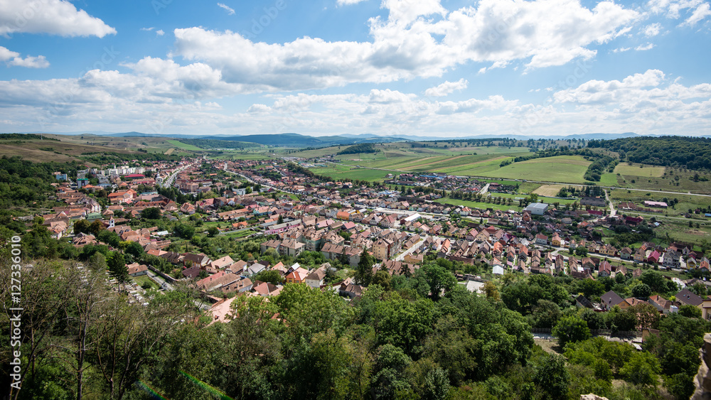 Obraz premium small city view from above