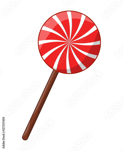 swirl striped lollipop peppermint vector symbol icon design.