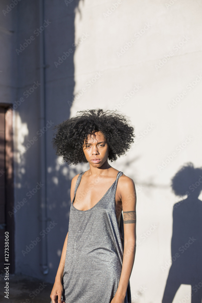 Portrait of young woman standing outdoors Portrait of young woman standing outdoors