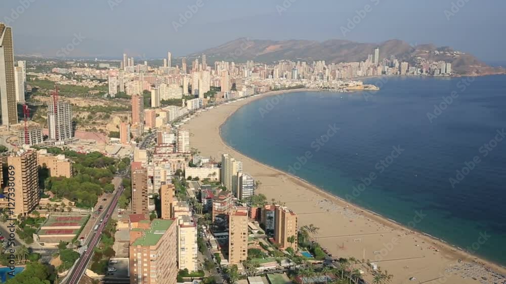 panoramic view of the city of Benidorm in Alicante, Spain panoramic view of the city of Benidorm in Alicante, Spain