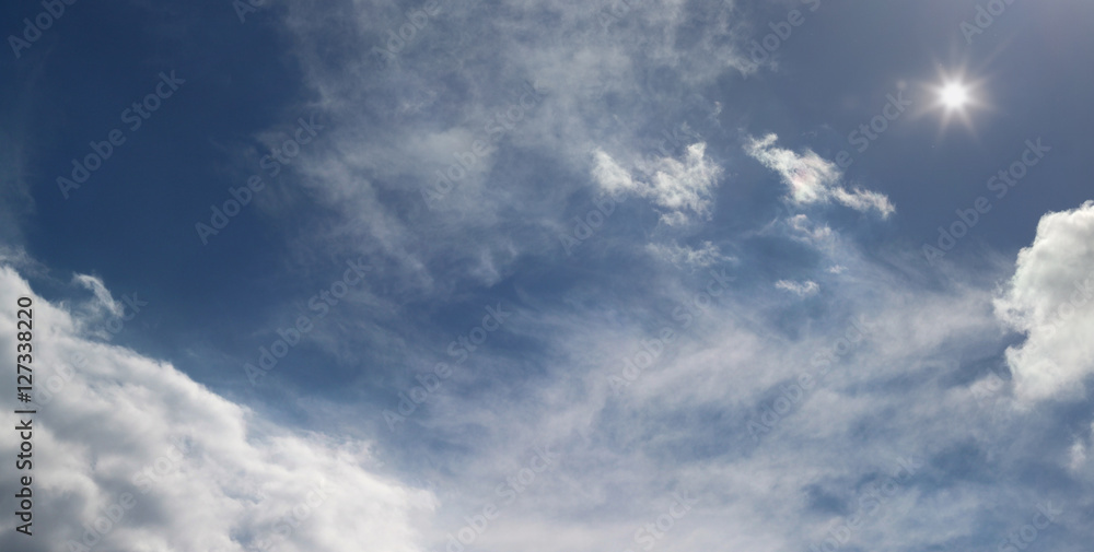 Obraz premium blue sky with white clouds