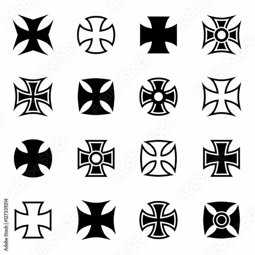 Vector Chopper crosses icon set