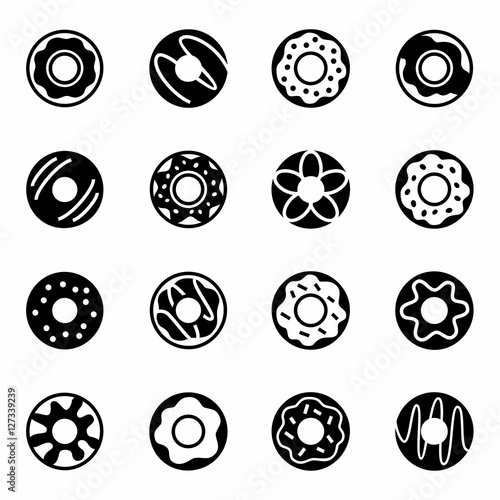 Vector Donut icon set