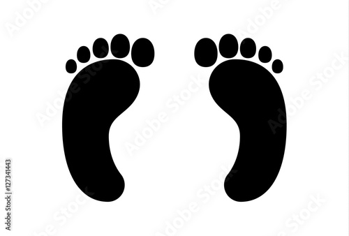 rounded human feet silouettes