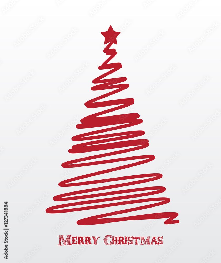 Christmas background. Christmas tree scribble card design. Vector illustration. Christmas background. Christmas tree scribble card design. Vector illustration.