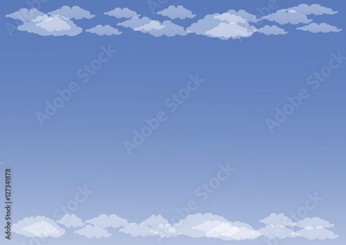 White cumulus clouds