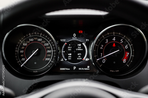 Modern style car dashboard.