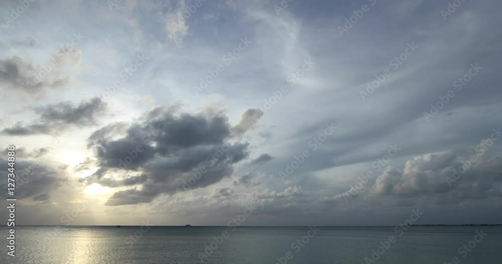 timelapse of clouds moving over the caribbean sea near sunset timelapse of clouds moving over the caribbean sea near sunset