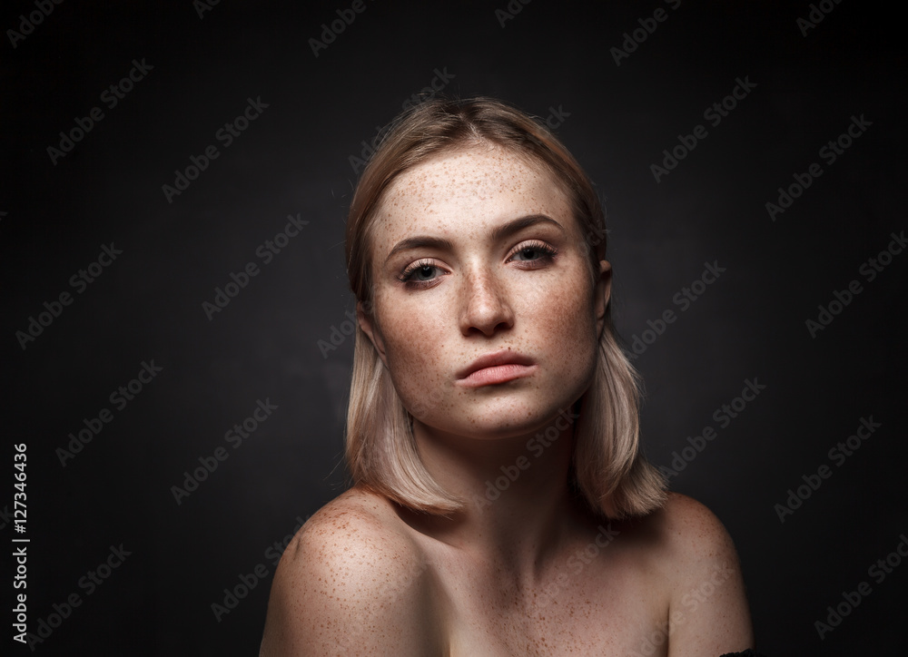 cinematic portrait of girl in dark studio cinematic portrait of girl in dark studio