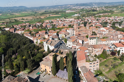 The medieval town of Sinalunga in Tuscany - Italy photo