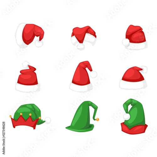 Santa christmas hat vector illustration.