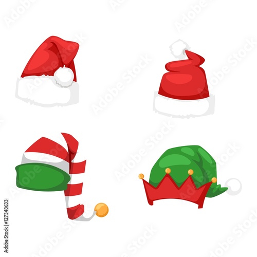 Santa christmas hat vector illustration.