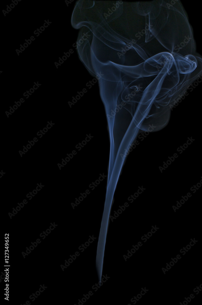 Incense Smoke on Black Background Incense Smoke on Black Background