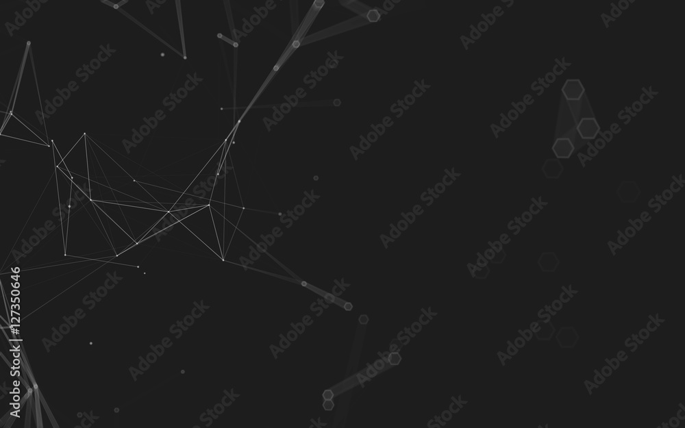 Abstract polygonal space low poly dark background, 3d rendering Abstract polygonal space low poly dark background, 3d rendering