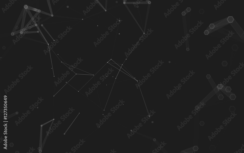 Abstract polygonal space low poly dark background, 3d rendering Abstract polygonal space low poly dark background, 3d rendering