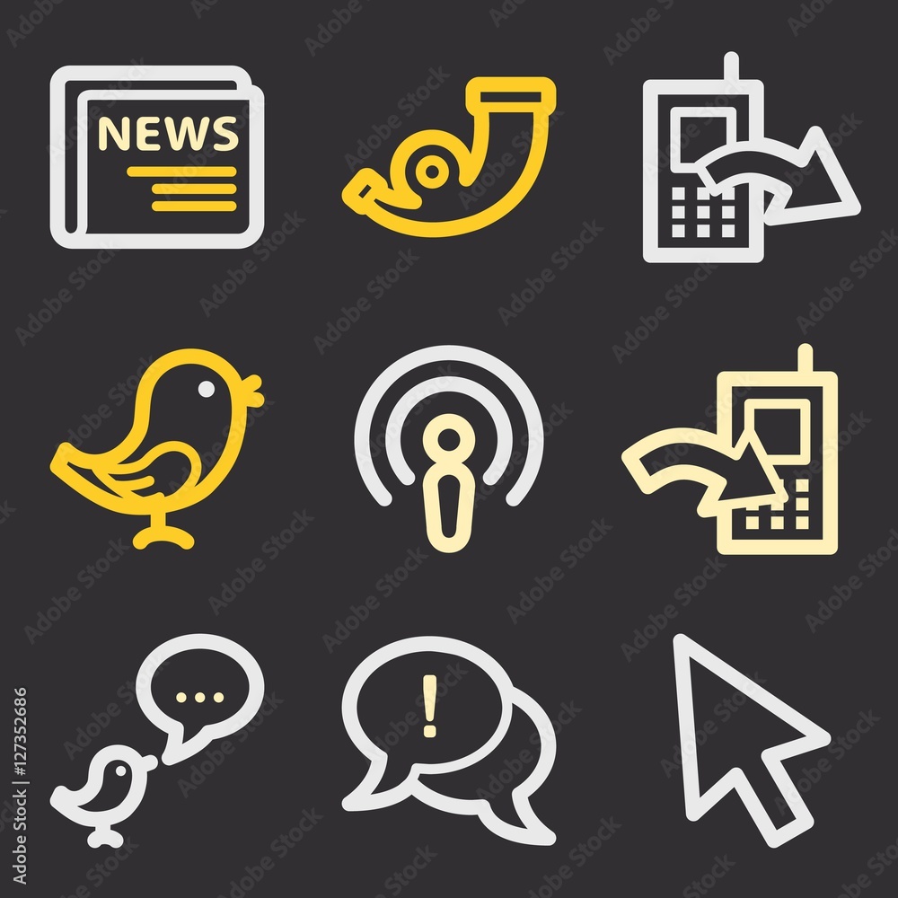 Internet web icons set. Service mobile symbols. Internet web icons set. Service mobile symbols.