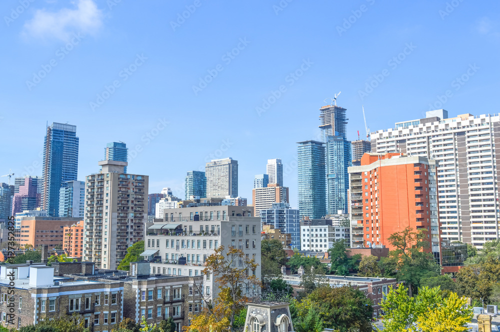 Obraz premium Residential buildings in downtown Toronto Ontario Canada.