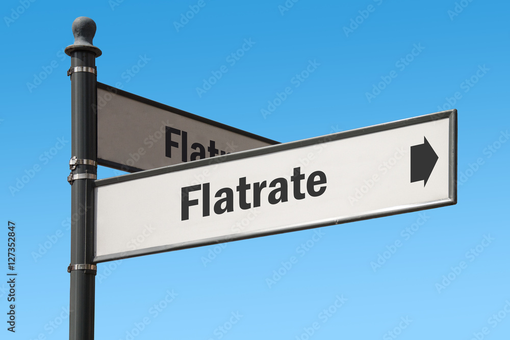 Obraz premium Schild 175 - Flatrate